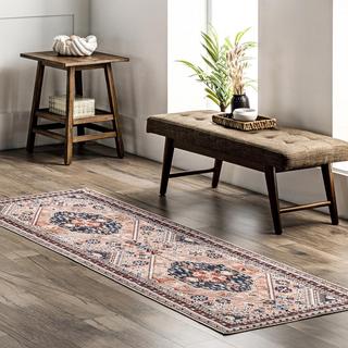 Nevaeh Washable Bohemian Medallion Area Runner