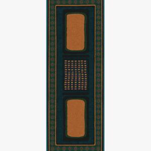 2.5' x 7' Nerissa Teal & Gold Rug by Architectural Digest | Ruggable US