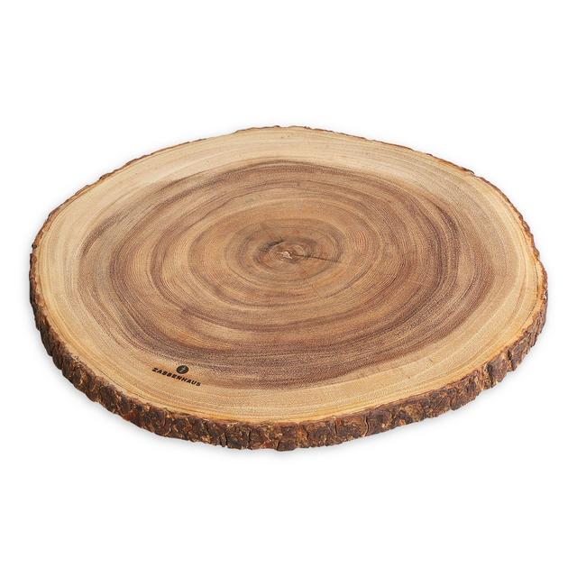Zassenhaus 18-Inch Round Acacia Wood Cutting Board in Brown