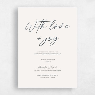 Vanilla Mist, Beige Wedding Invitation - Nahomi Classic