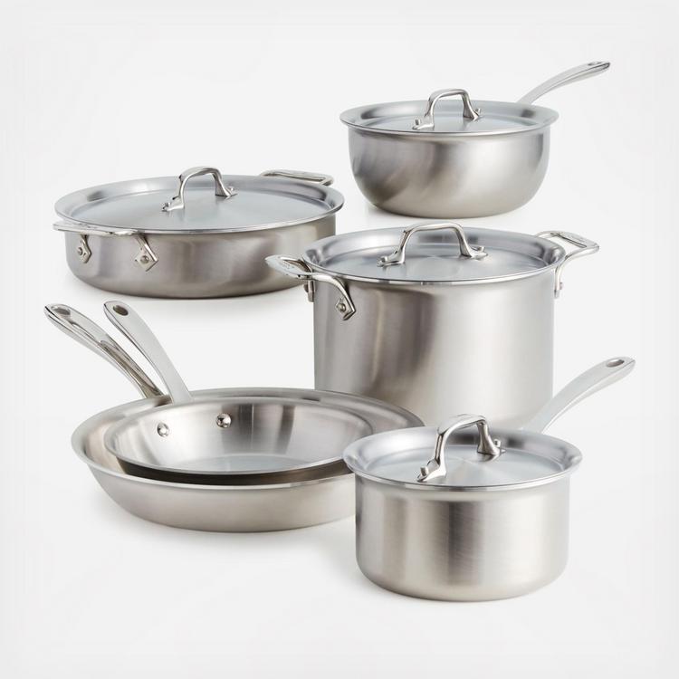 ZWILLING, Clad Xtreme 10-Piece Polished Stainless Steel Cookware Set - Zola