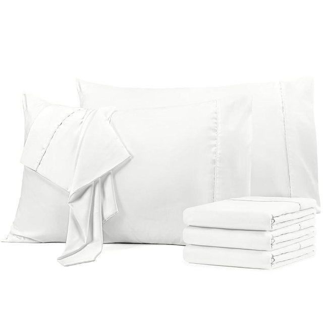 Utopia Bedding King Pillow Cases - 6 Pack - Envelope Closure - Soft Brushed Microfiber Fabric - Shrinkage and Fade Resistant Pillow Covers King Size 20 X 40 Inches (King, White)