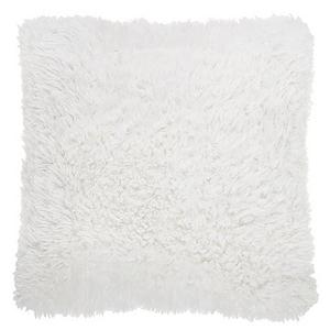 Sherpa 26-Inch Square Throw Pillow in White