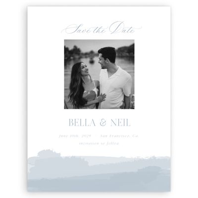 Powder Blue Wedding Digital Save the Date - Saif Photo