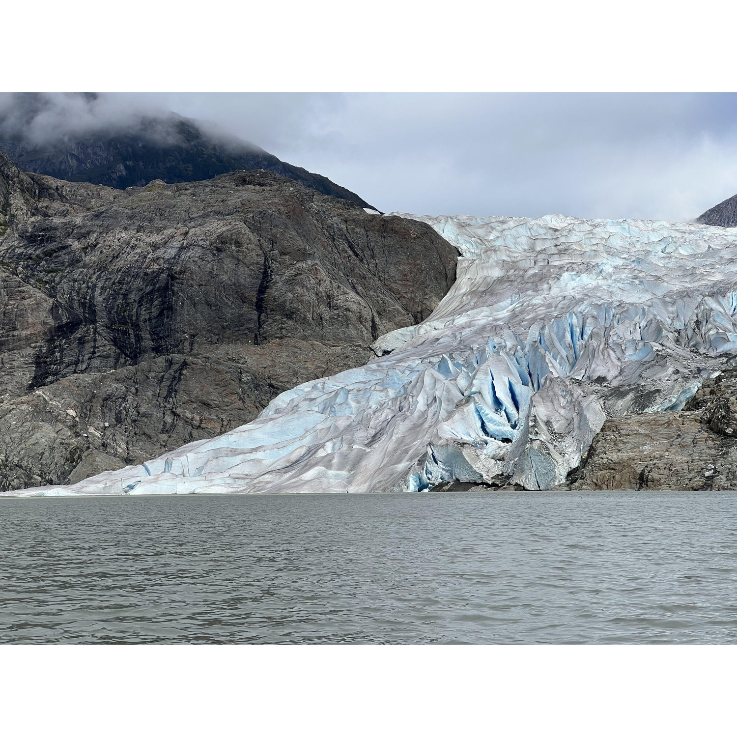 A huge old glacier in Mendenhall Lake near Juneau Alaska