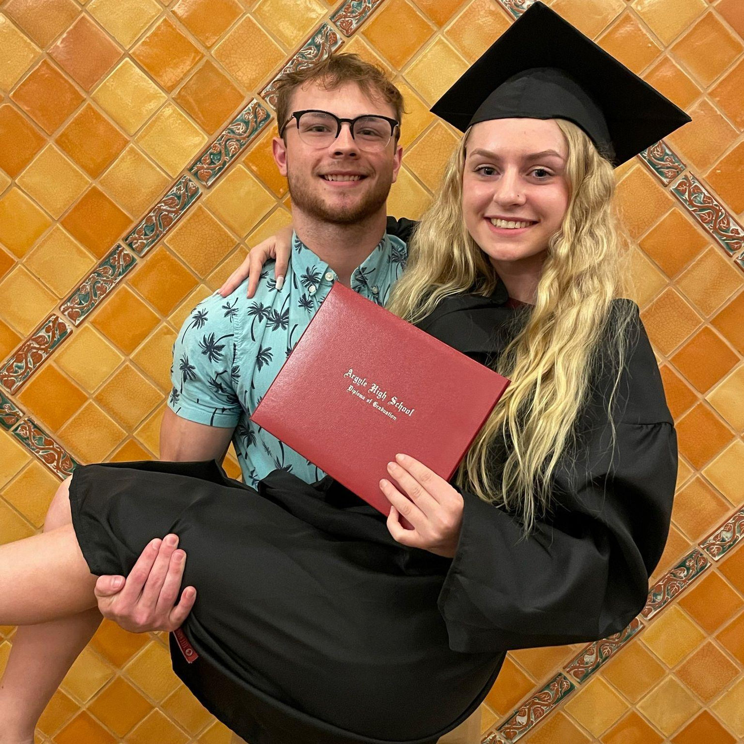 Rebecca's high school graduation
