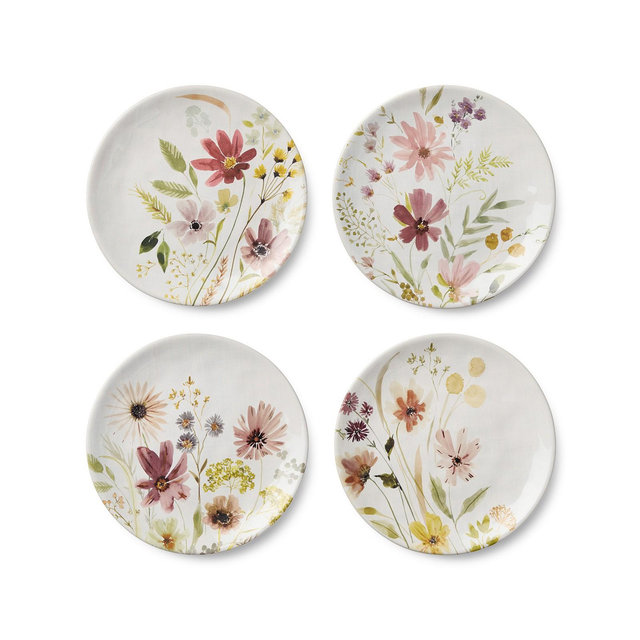 Certified International Wildflowers Salad Plates, Set of 4