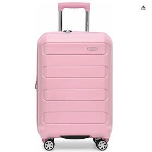 Traveler's Choice Pagosa Hardshell Luggage, Pink, 22" Carry-on