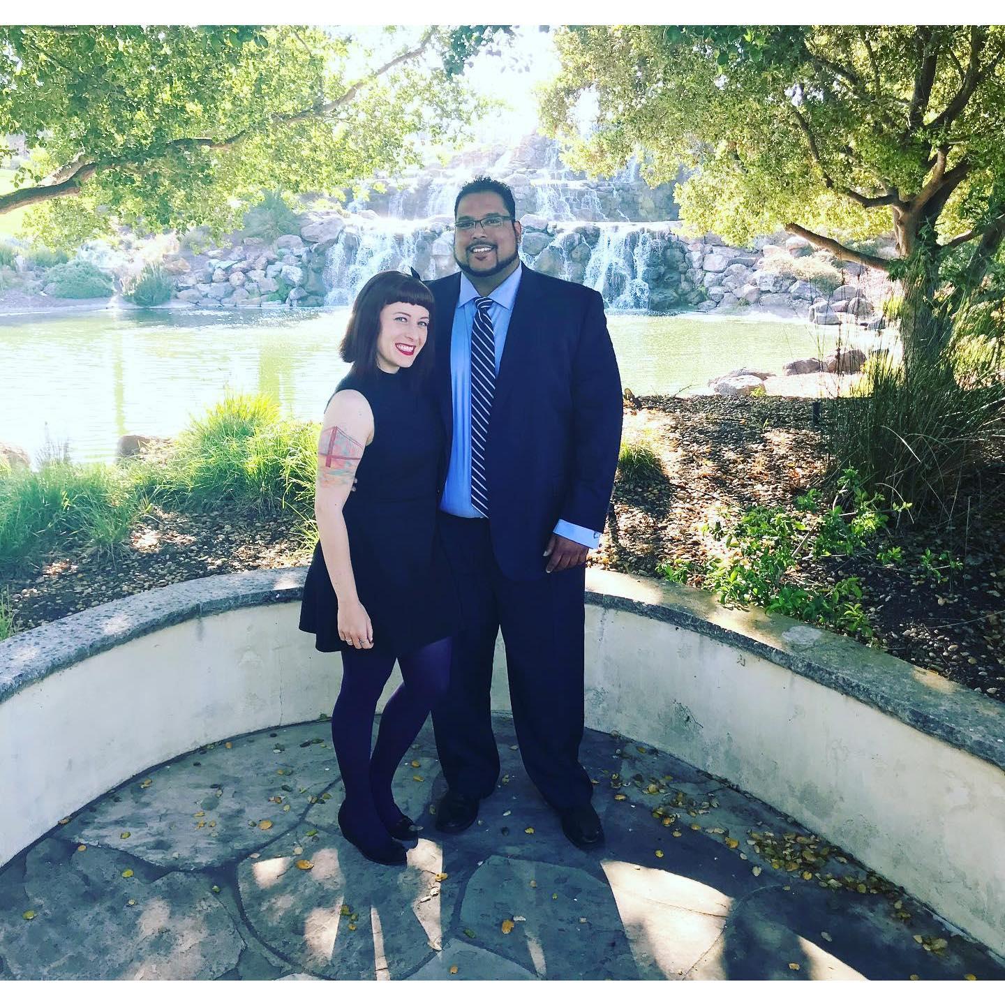 At the wedding of Van and Brian Tratt in 2019.