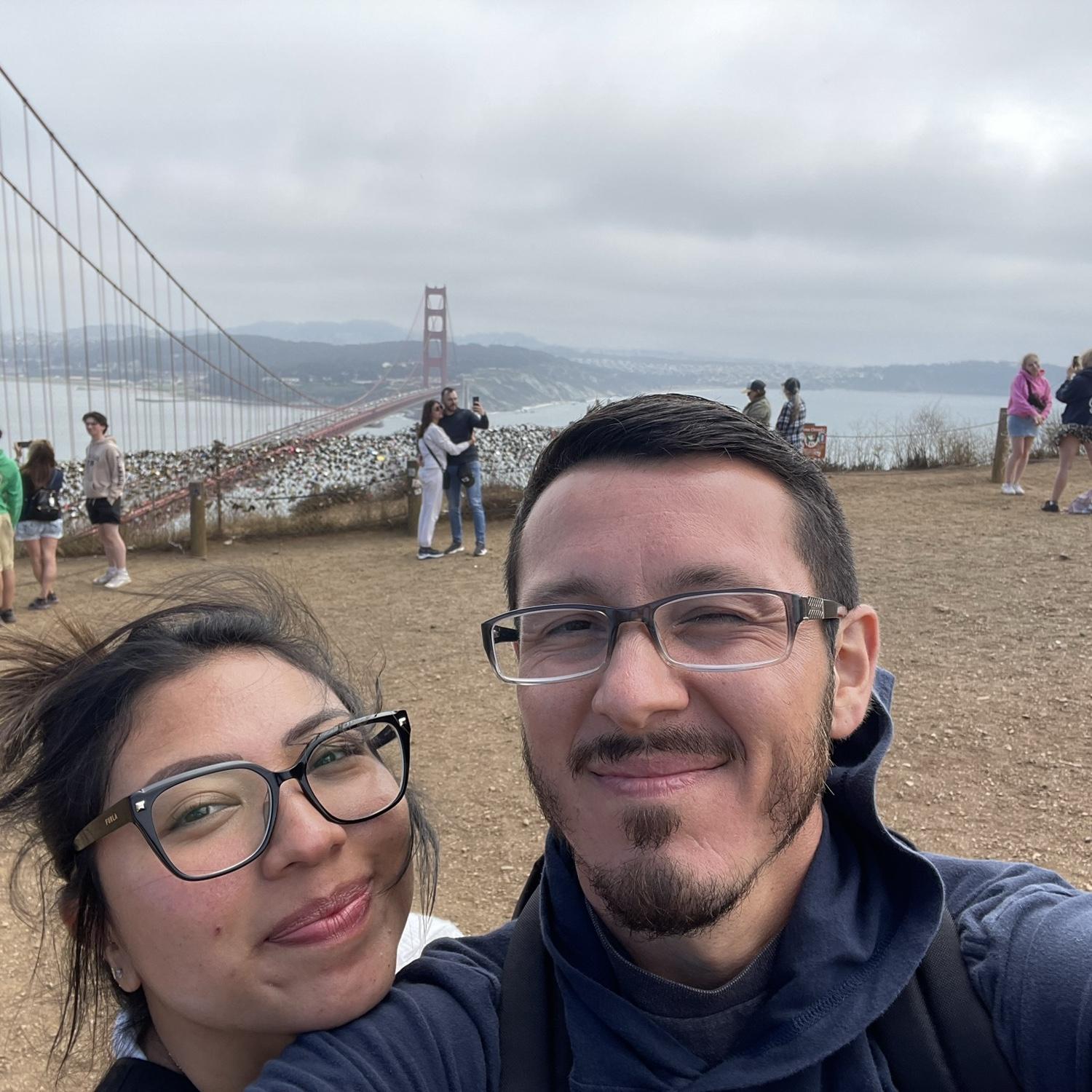 Right after we put a lock on the fence near the Golden Gate Bridge