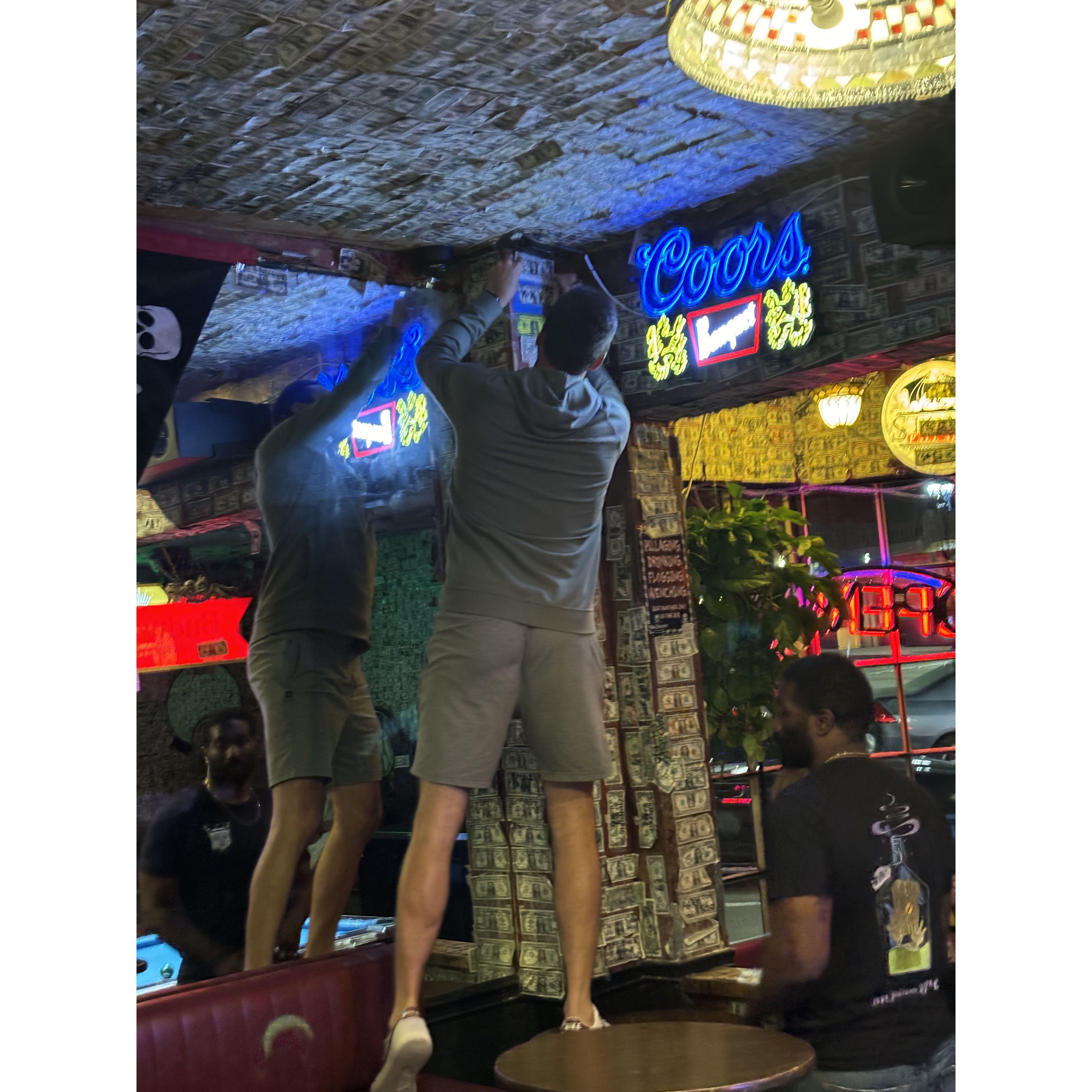 Little did either of us know, Daniel would be proposing later this night after writing our names on a dollar and sticking on the wall at one of our favorite dive bars in Oceanside!