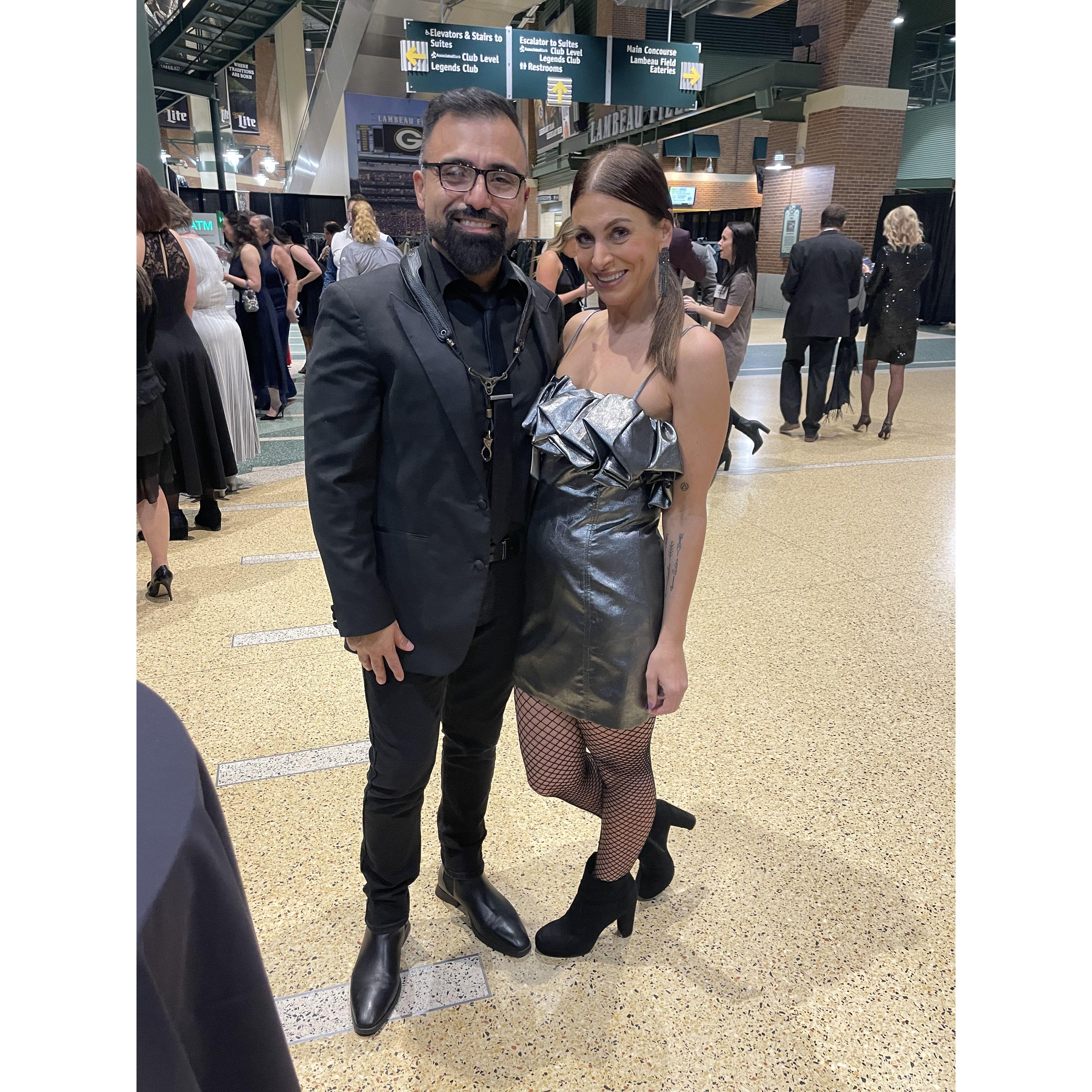 Engaged at Lambeau even though I am not a packers fan- LOL , best night of my life.