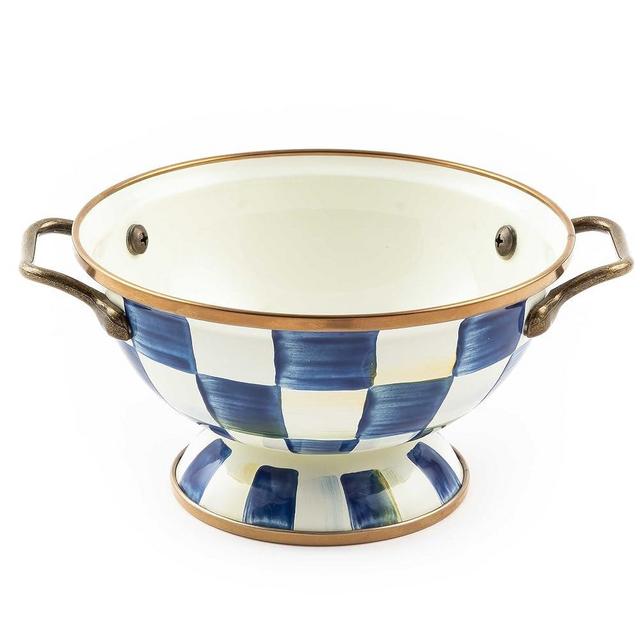 MACKENZIE-CHILDS Royal Check Enamel Simply Anything Bowl, Serving Bowls for Entertaining