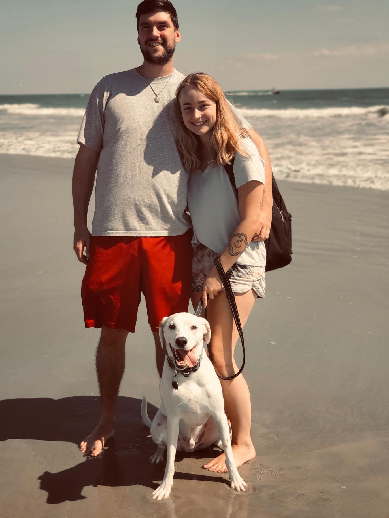 One of many times at Myrtle Beach in SC with Sonny the Dalmatian. 2021