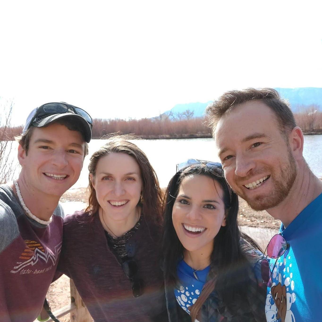 On a trip to see the New Mexicohens Spencer and Maria, took a quick walk along the Rio Grande near their place.
(Pun credit goes to Scotty in a sombrero.)