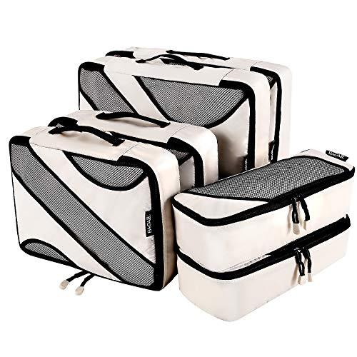 Bagail 6 Set Packing Cubes,3 Various Sizes Travel Luggage Packing Organizers