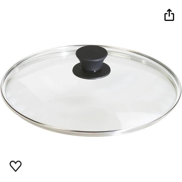 Lodge Round Tempered Glass Lid - Versatile Glass Lid for 10.25 Inch Skillets, Pans, and Dutch Ovens - Dishwasher Safe and Oven Safe up to 400°- 10.25 Inch