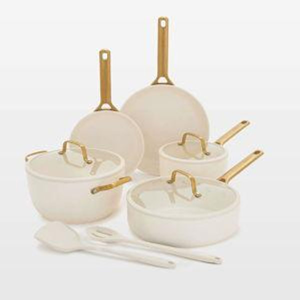 GreenPan Reserve Pro Macadamia 10-Piece Ceramic Non-Stick Cookware Set + Reviews | Crate & Barrel