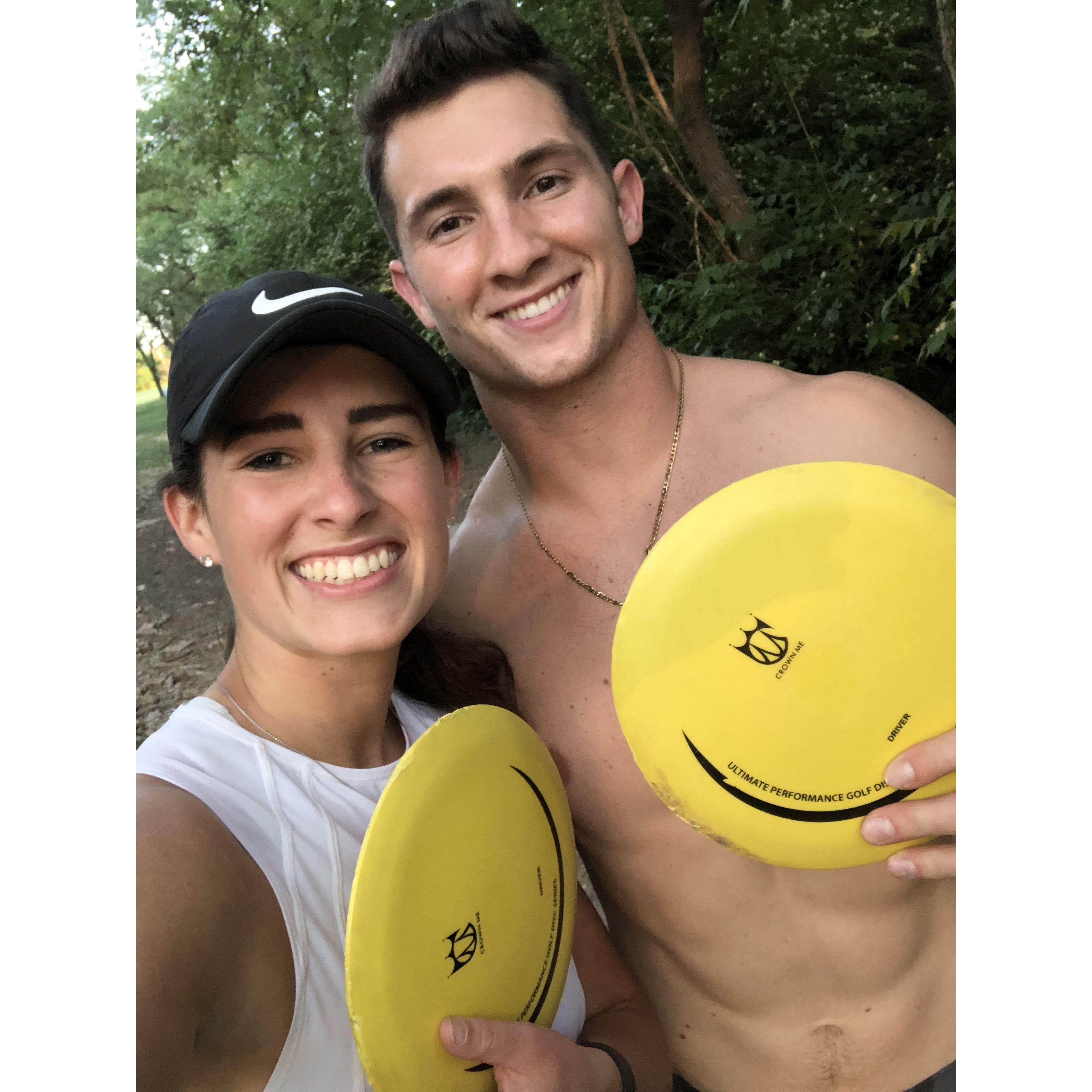 First time playing disc golf