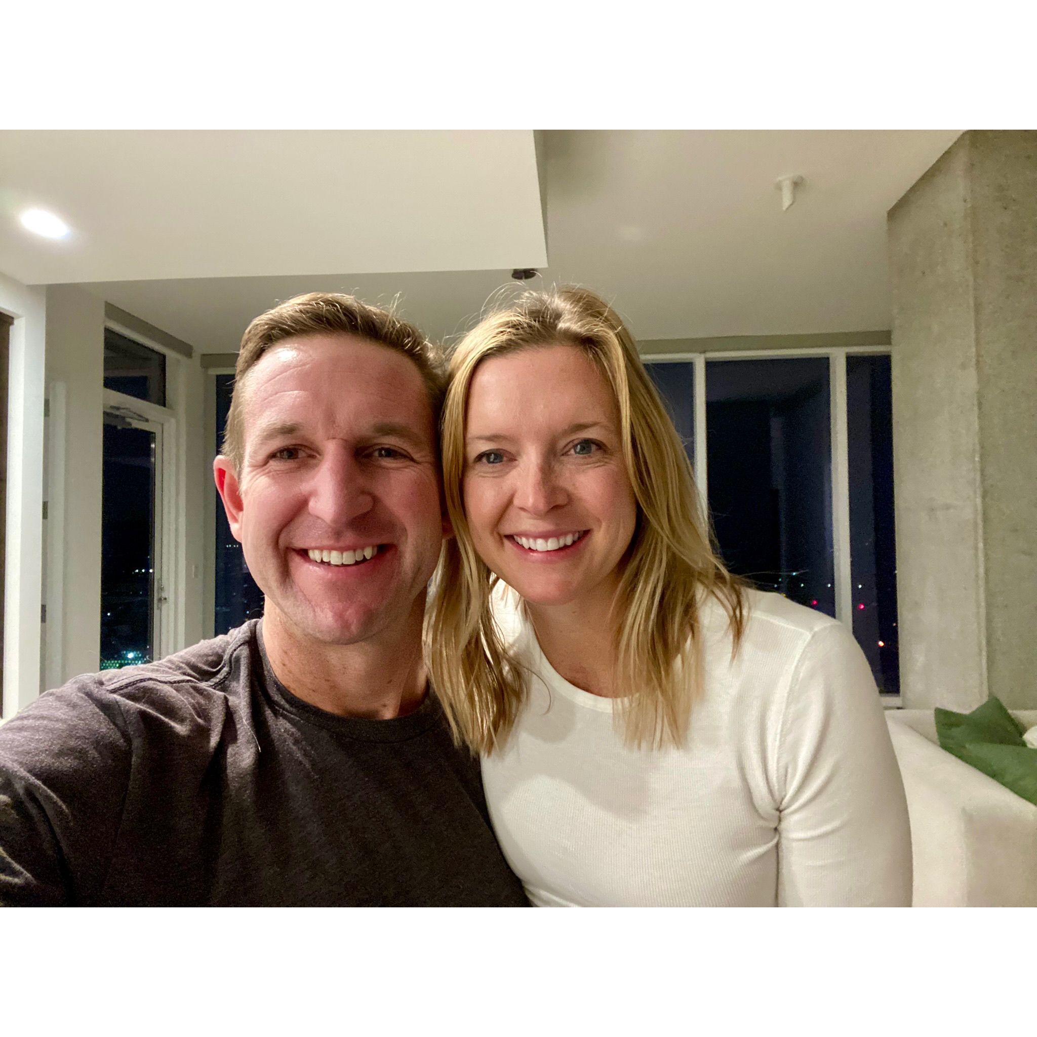 Our first photo together, ever! We realized we hadn't taken any photos a few months into dating!