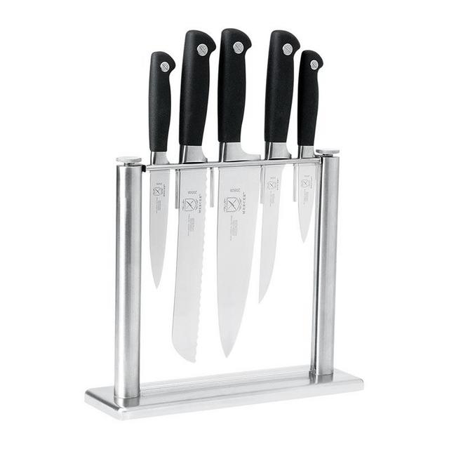 Genesis 6-Pc Stainless & Glass Knife Block Set