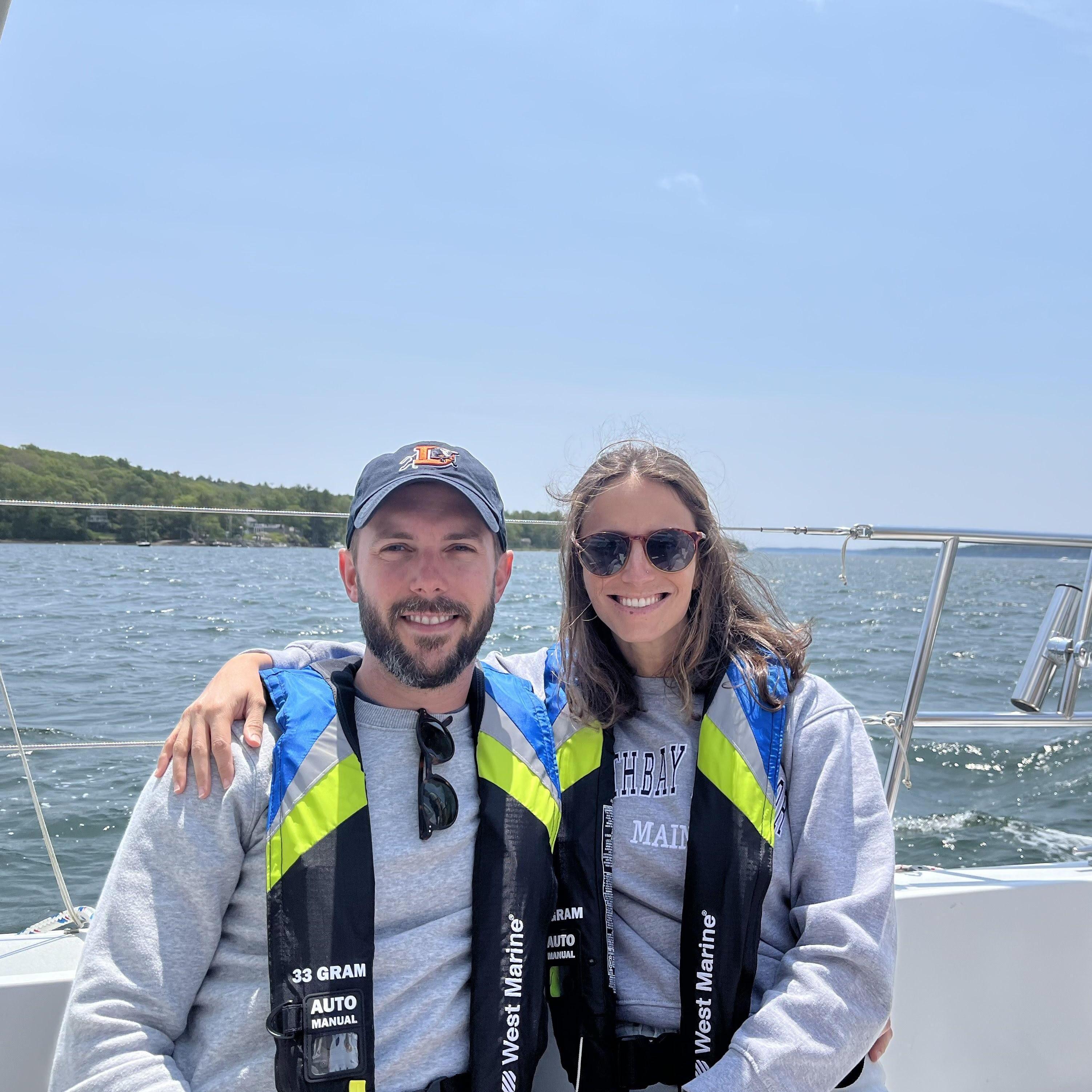 One of our first conversations on Bumble was about sailing! We've loved taking the boat out with Ralph and Joanna in Maine.