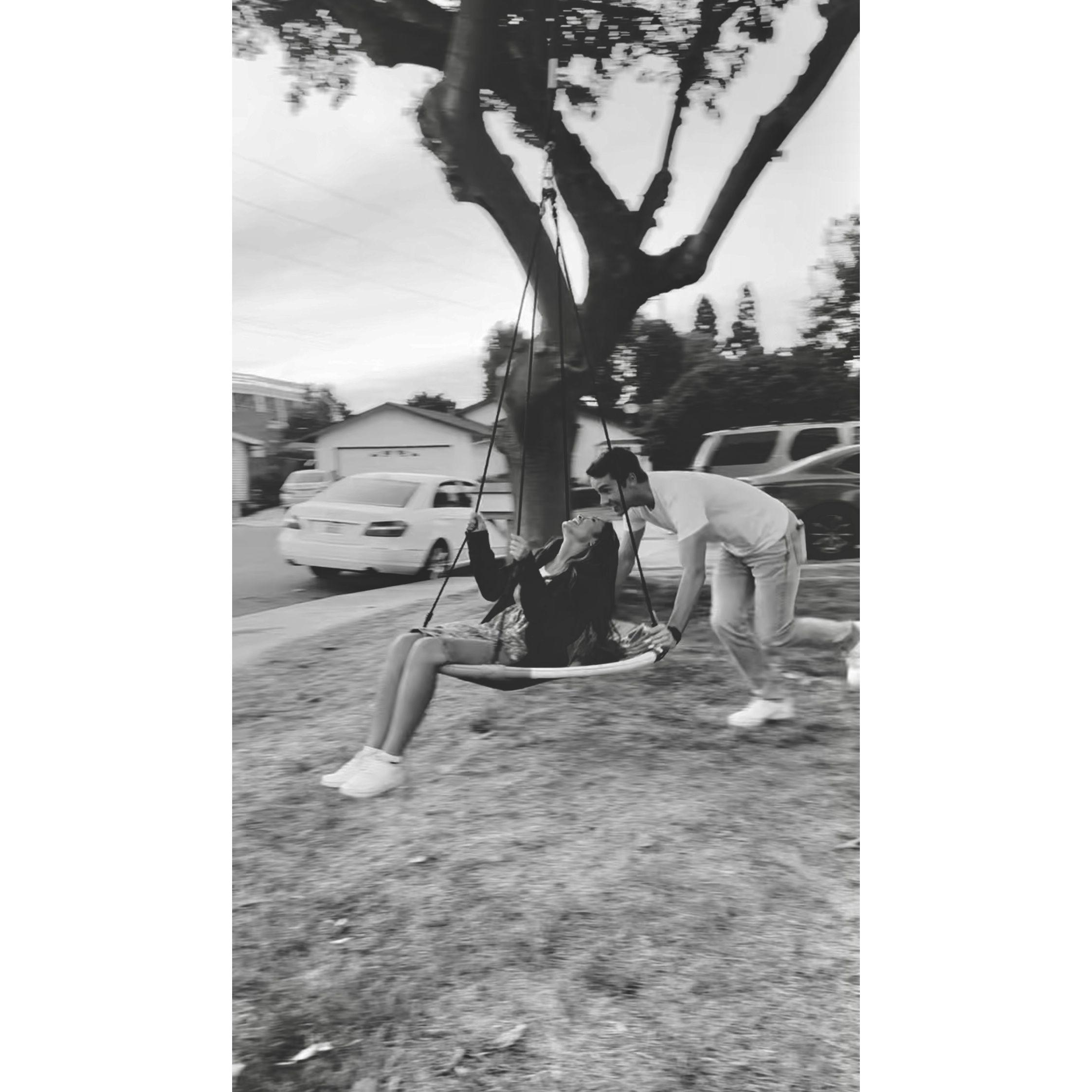 What looks all cute and fun was actually Brooke terrified of falling off.