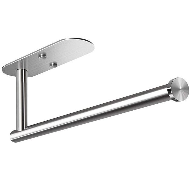 VAEHOLD Adhesive Paper Towel Holder Under Cabinet Mount, Wall Mounted Paper Towel Roll Holder for Kitchen Paper Towel, SUS304 Stainless Steel