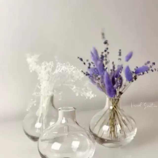 Modern glass bud vases