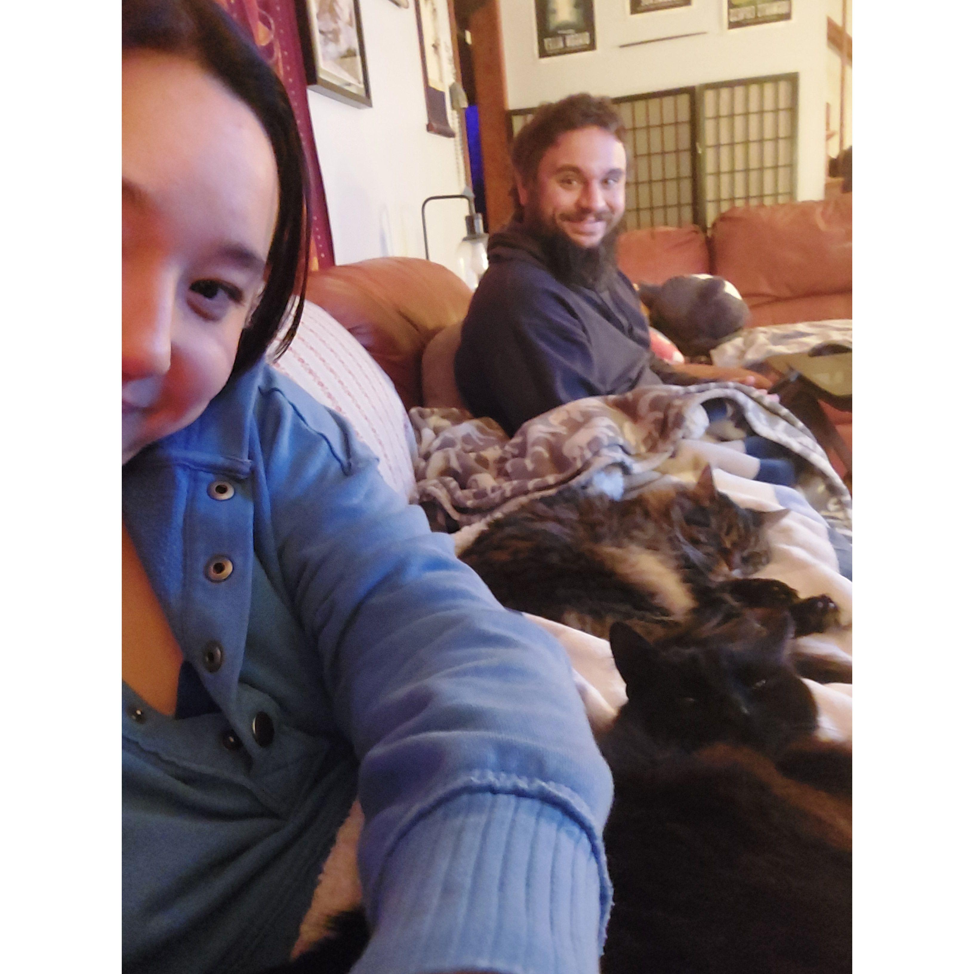 Cozy couch time and sleepy Padfoot