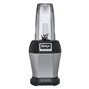 Ninja Nutri Pro Compact Personal Blender, with 18 Oz. and 24 Oz. To Go Cups, in a Black and Silver Finish