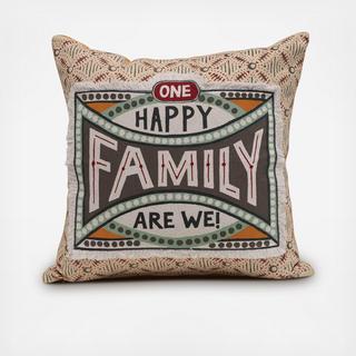 One Happy Family Are We Reversible Pillow