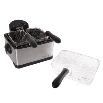 Classic Cuisine Stainless Steel Electric Deep Fryer with 3 Baskets