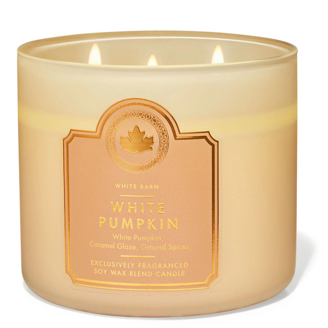 White Pumpkin 3 wick candle