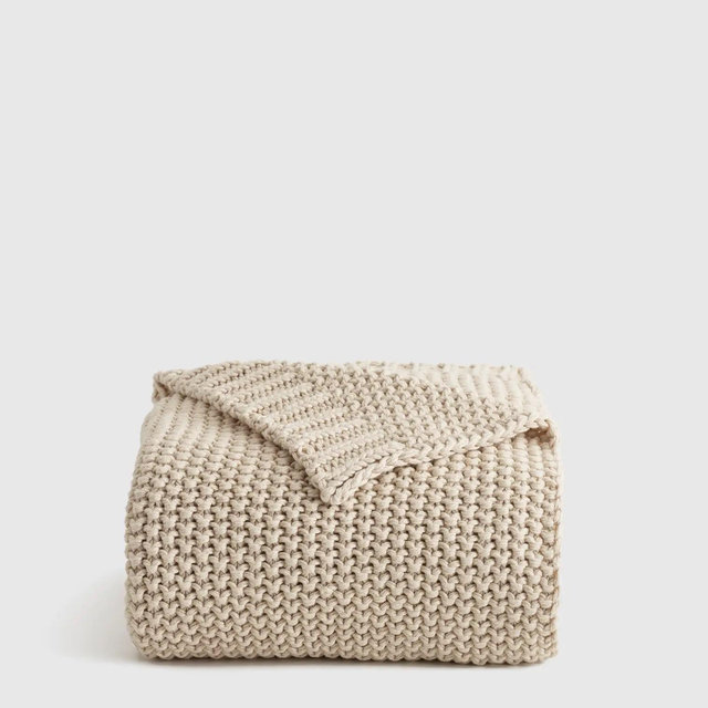 Cotton Fisherman Throw - Natural