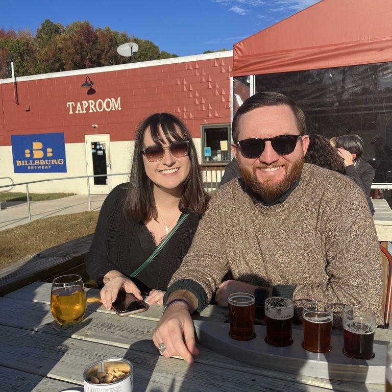 Stopped by a brewery during a trip to Williamsburg to visit groomsman Richie!