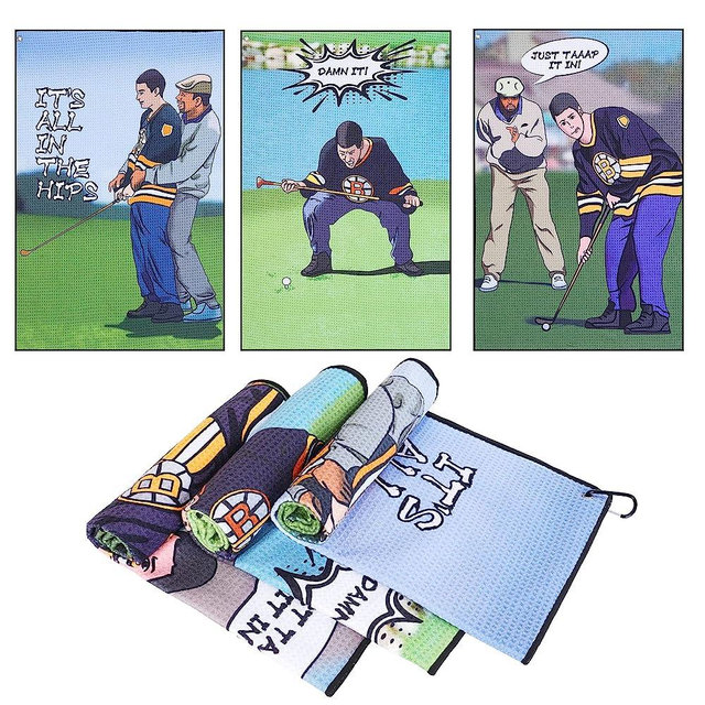 DUNGGLE Golf Towel 3 Pcs Funny Golf Club Clean Set for Golf Bags with Clip, Funny Gifts for Golf Fans
