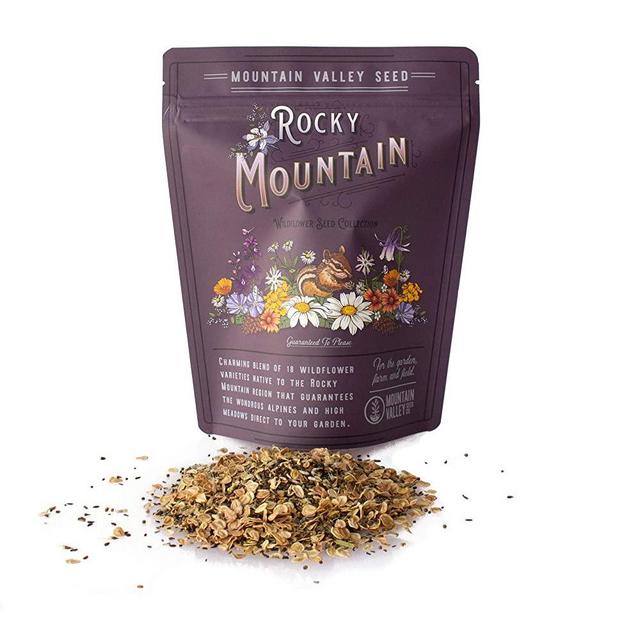 Package of 80,000 Wildflower Seeds - Rocky Mountain Wildflower Mix Seeds Collection - 18 Assorted Varieties of Non-GMO Heirloom Flower Seeds for Planting Including Larkspur, Poppy, Columbine, & Daisy