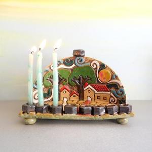 Jewish Menorah, Hanukkah Menorah, Hanukkah gift, Ceramic Menorah, Judaic, Israeli Menorah, Jewish gift, חנוכייה, Chanukkia, Handmade Menorah