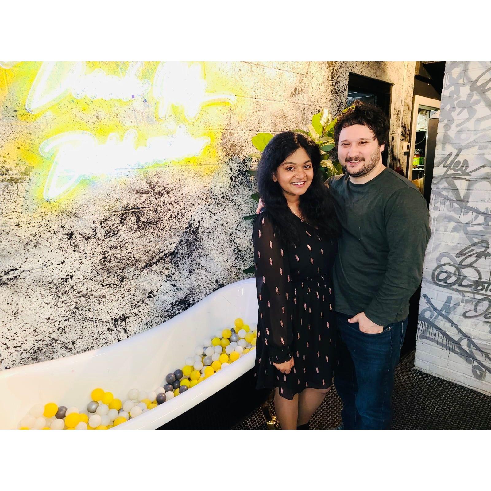 at Malika's birthday party