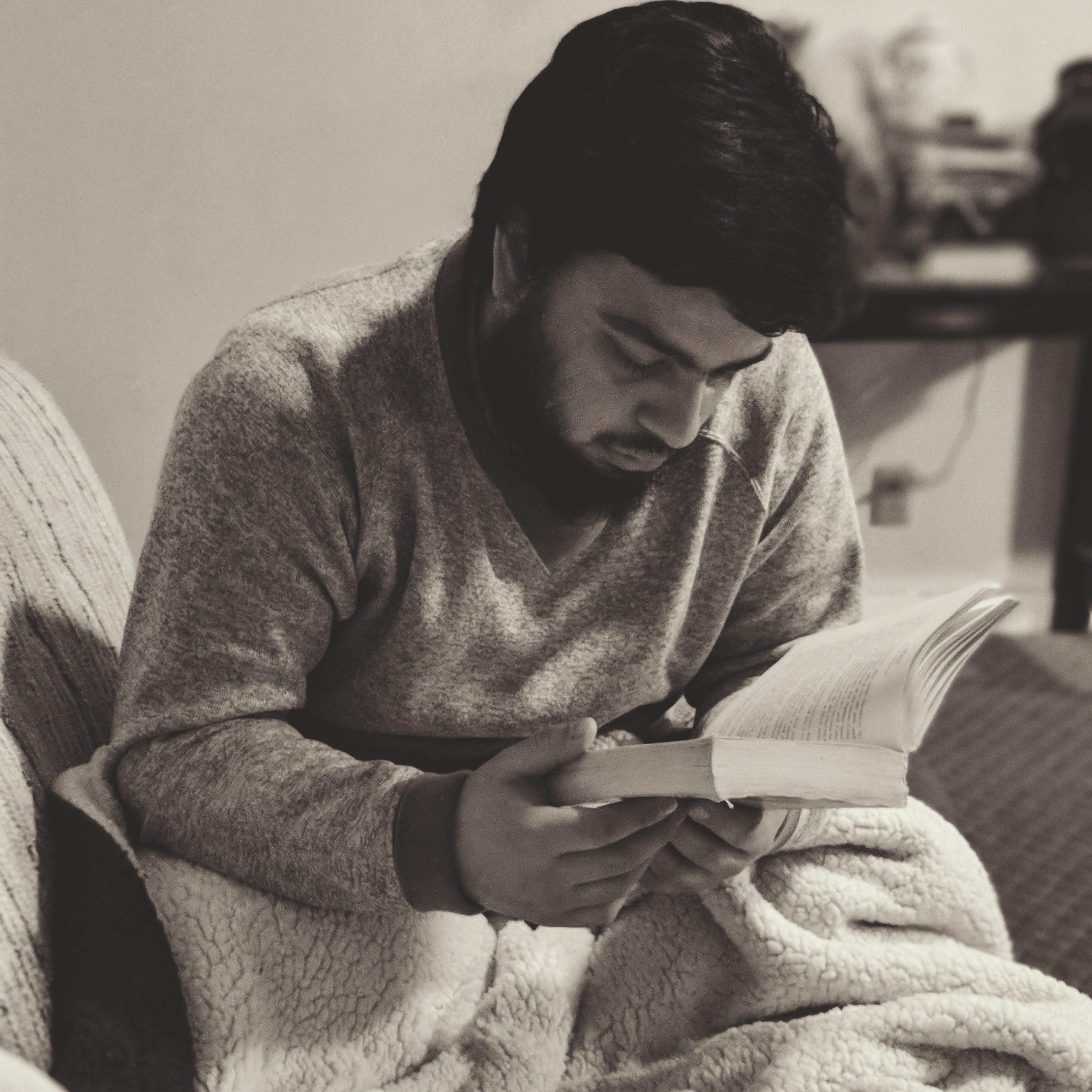 January 14th, 2018:
A cozy night in of reading together. 📚
