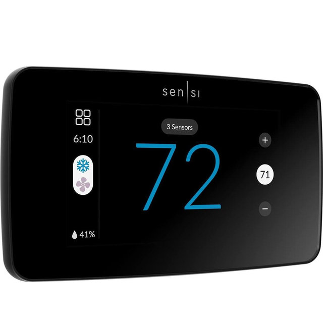 Sensi Touch 2 Smart Thermostat with Touchscreen Color Display, 100 Years of Expertise, Programmable, Wi-Fi, Data Privacy, Easy DIY, Works with Alexa, Energy Star Certified, ST76, C-Wire Required
