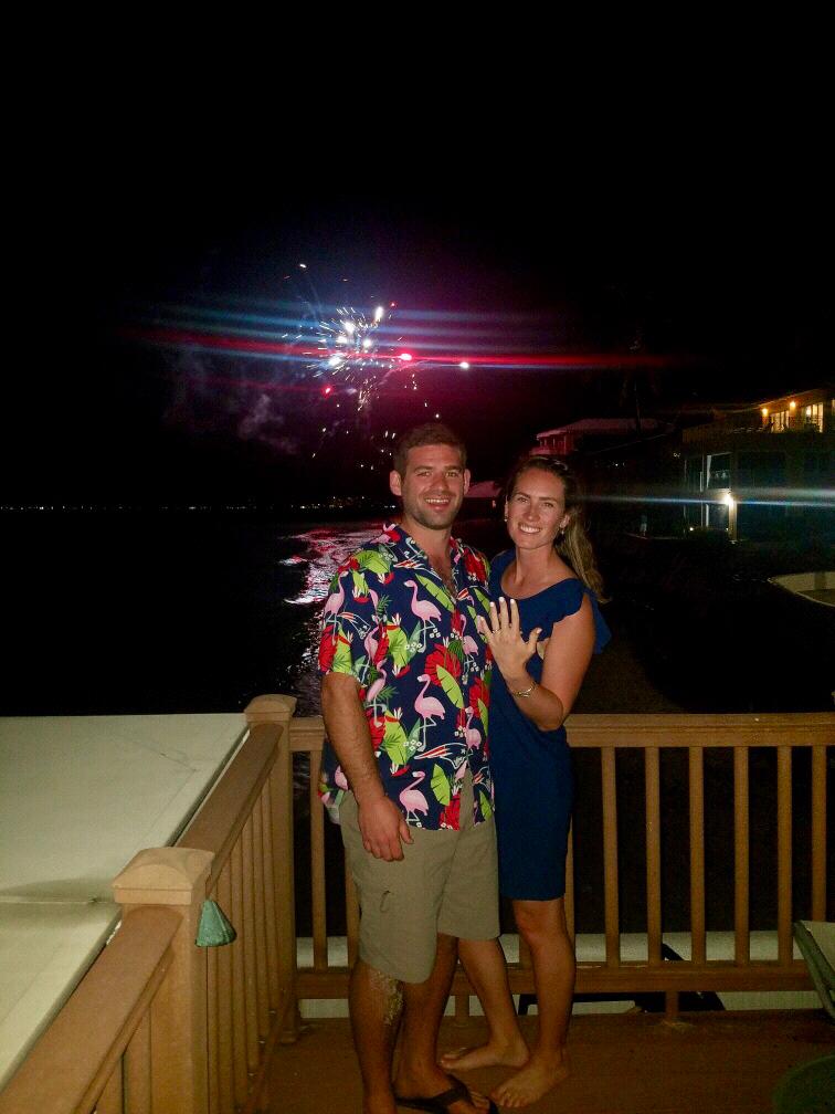 Right after the proposal! Grand Cayman, B.V.I.