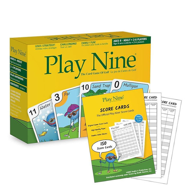 Play Nine Card Game and Score Card Bundle