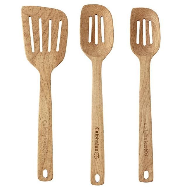 Calphalon 3-pc. Slotted Wood Spoon & Turner Set