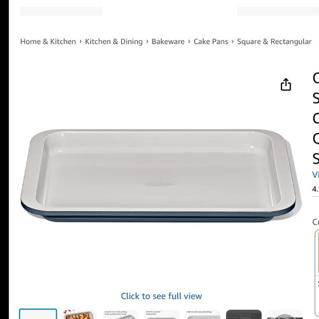 OXO Good Grips Non-Stick Pro Ceramic Coated Metal Bakeware Quarter Sheet Pan – Storm Blue