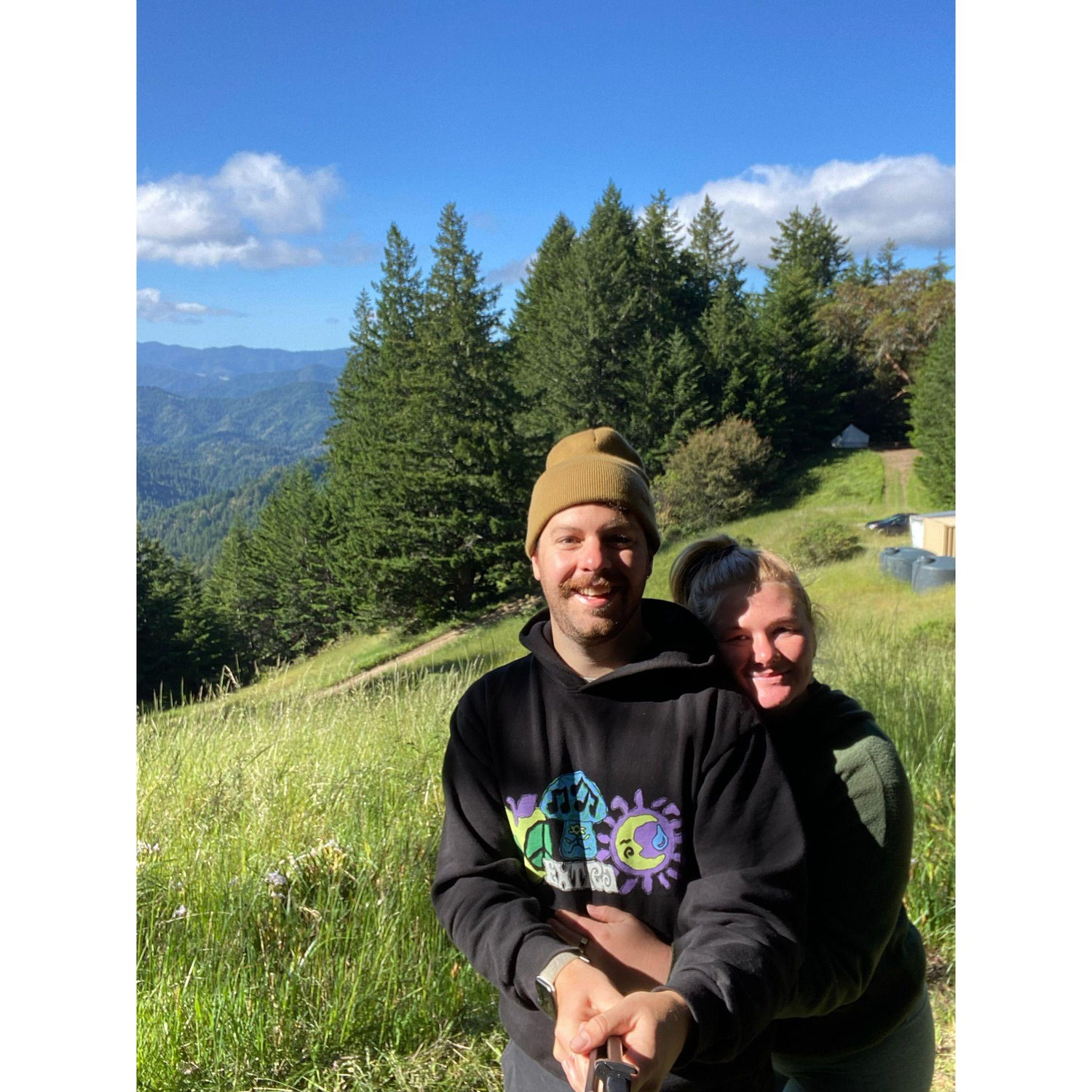 Camped together on the Lost Coast.