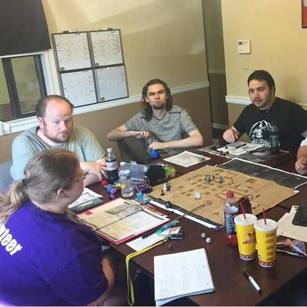 Amber running Matt's first game of Pathfinder on the day they met!