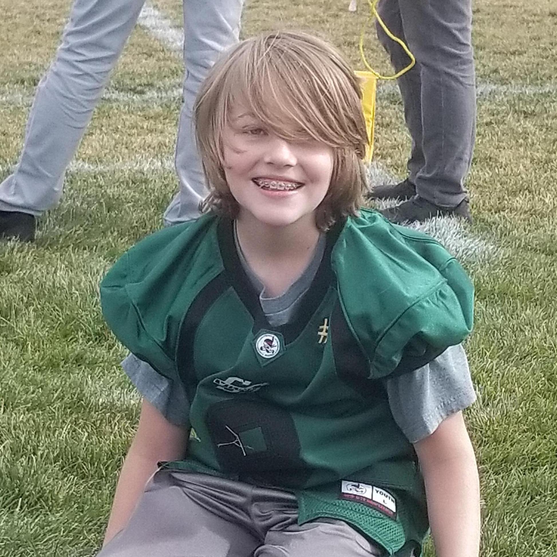 JJ after one of his football games - 2018