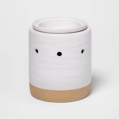 5.2" x 4.7" Stoneware and Matte Clay Wax Warmer White - Threshold™